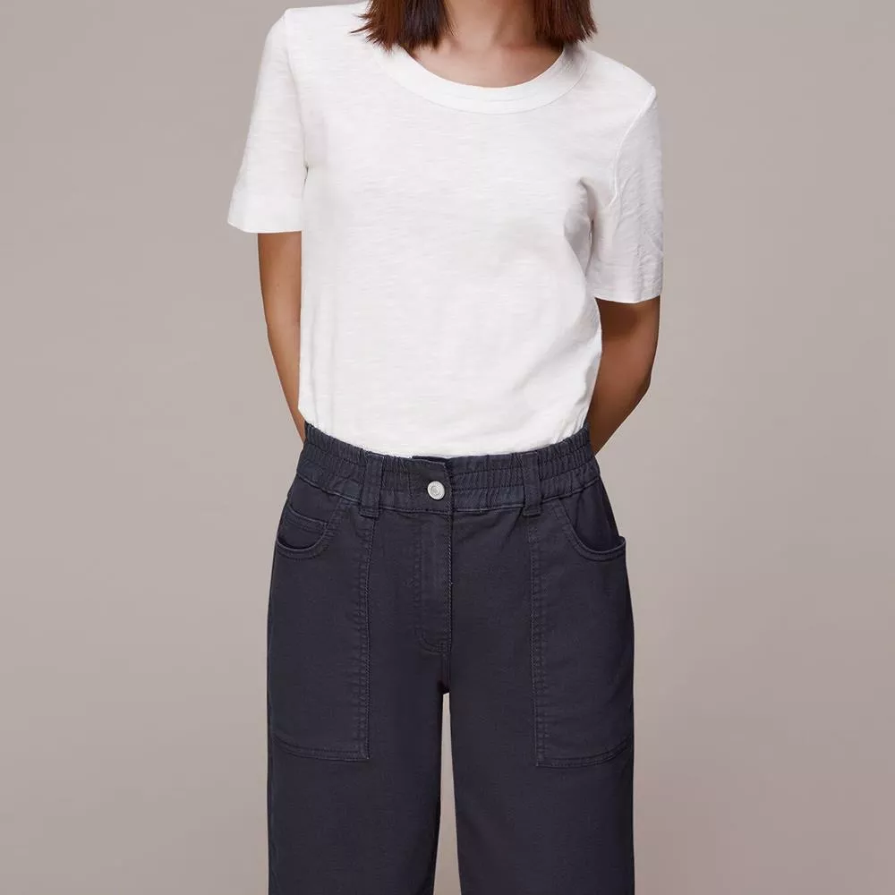 Whistles Tessa Black Casual Trousers